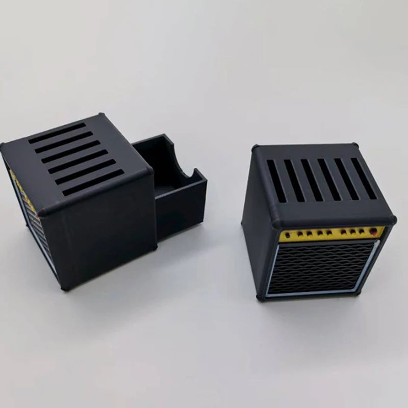 حامل اختيار جيتار مطبوع ثلاثي الأبعاد مقاوم للغبار ومقاوم للماء؛ مكان آمن محمول لالتقاط الجيتار مع درج مدمج #4