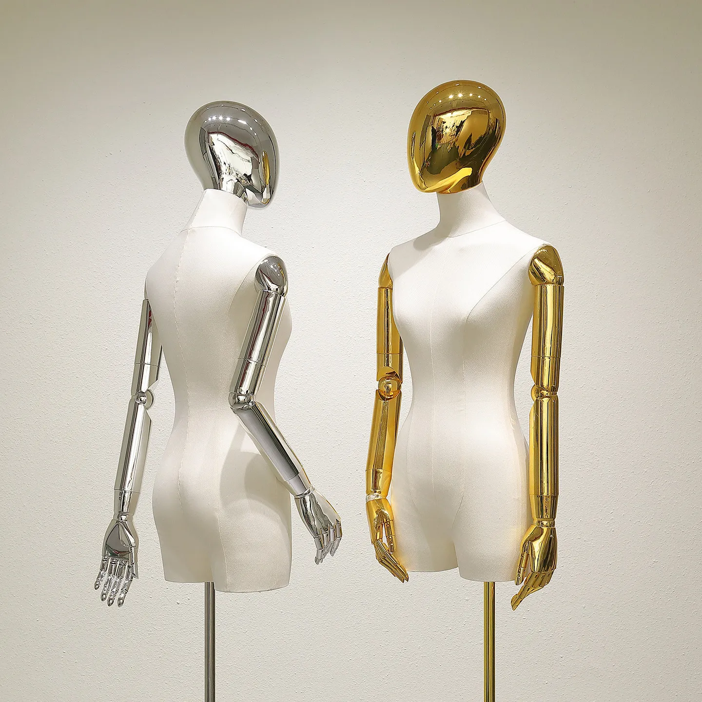 High-end electroplated hand bust model props Korean version collarbone flat chest women's dummy table clothing store window