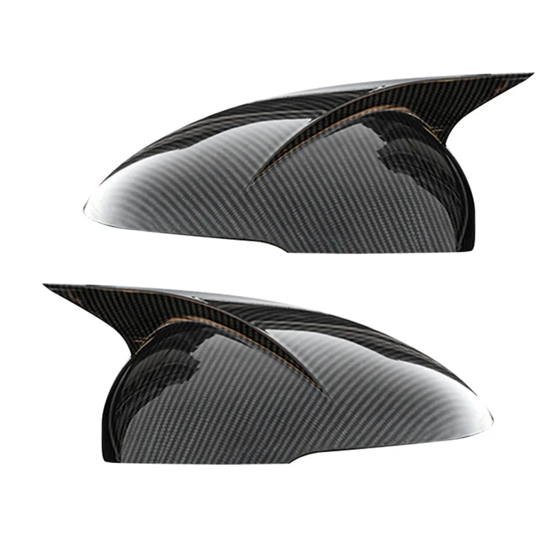 1 Pair New Bullhorn Mirror Housing for 2020 2021 2022 Kia K5 Kekul Mirror Cover Retrofitting Decals Carbon Fiber