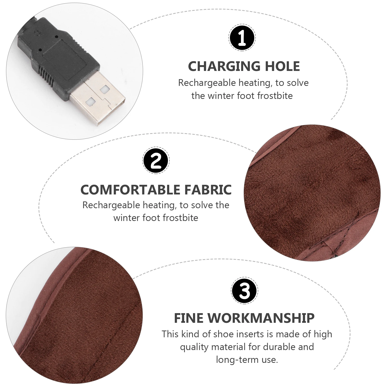 

Heating Insoles Powered Washable Men Women Shoe Inserts Winter Foot Care Tools Heating Insoles Rechargeable Pads