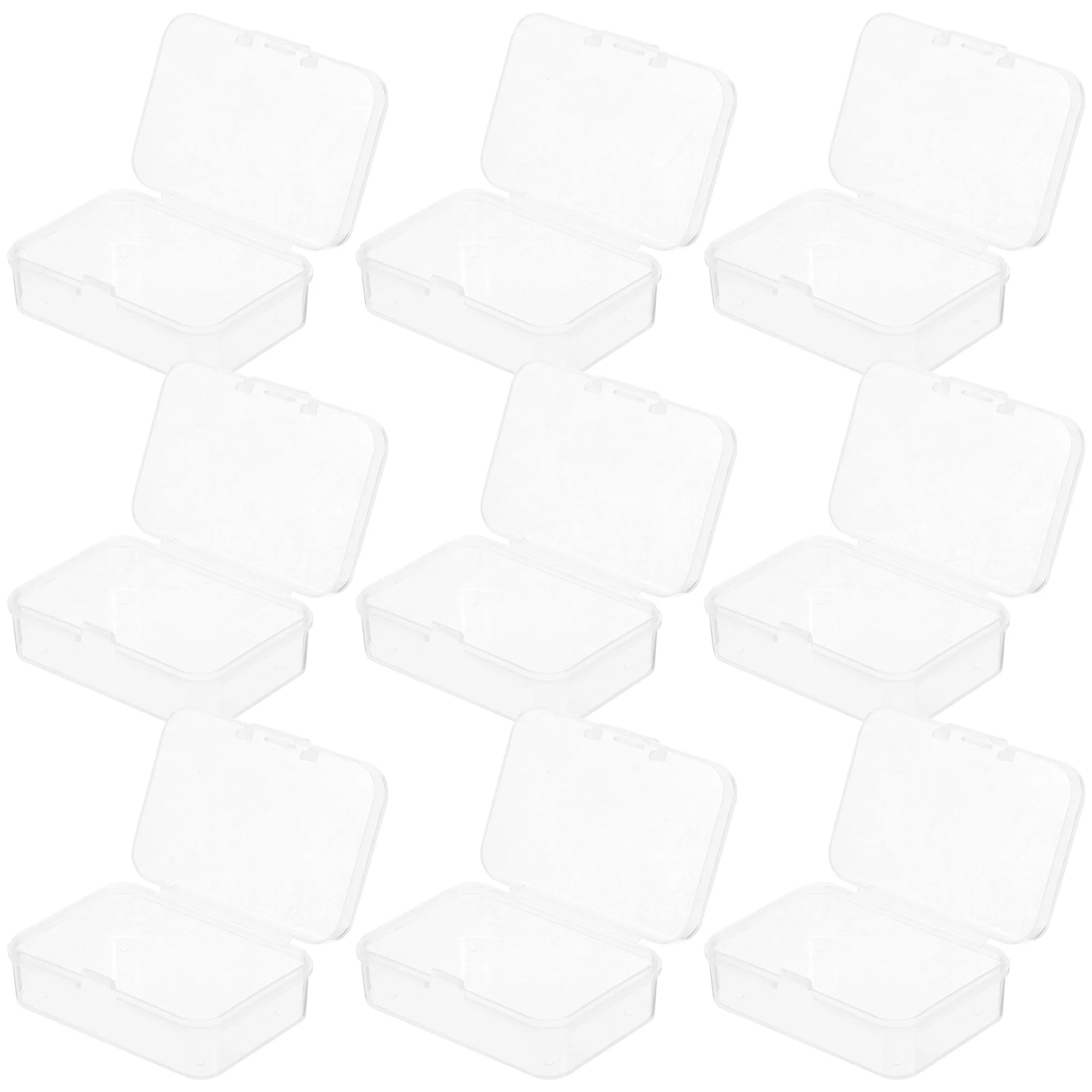 10 Pcs Highly Transparent Box Containers Food Storage Small Beads Mini Case With Lids