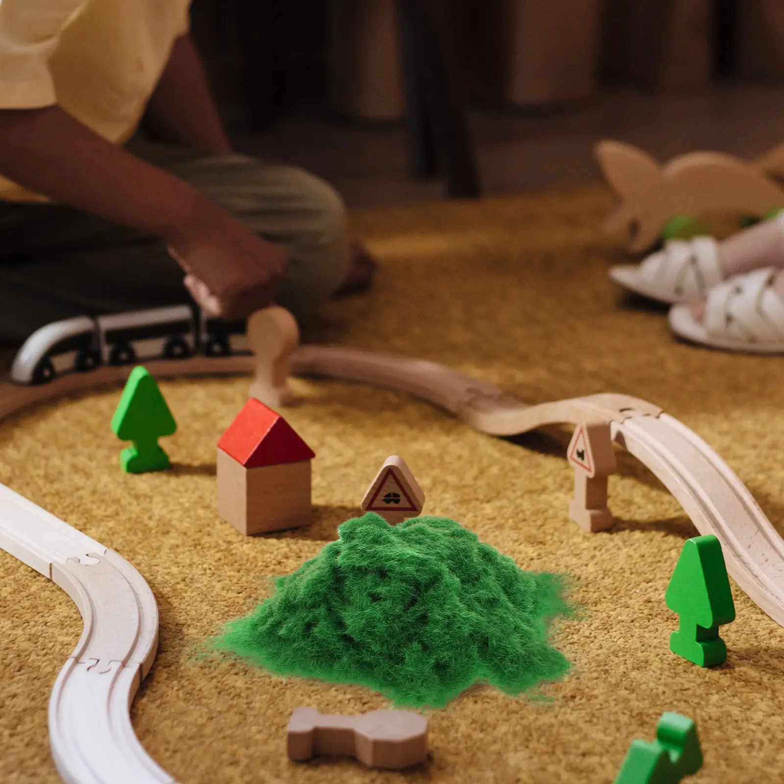 9Pcs Sand Table Landscape Static Grass Powder DIY Miniature Scenery Railroad Dioramas Crafting Materials Miniature Powder Grass