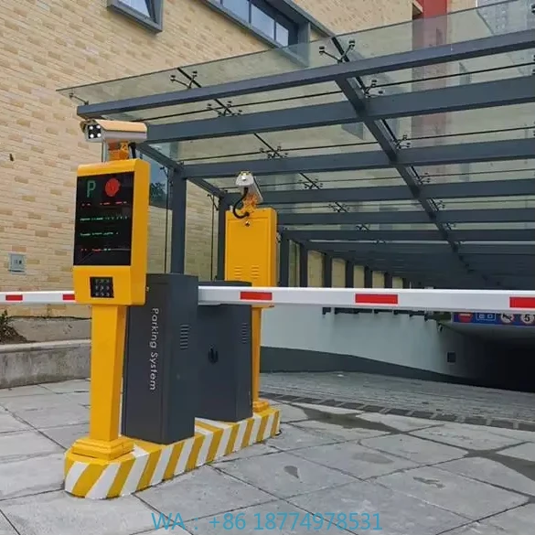 and Barrier Gate for Vehicle Access Control License Plate Recognition Parking System with