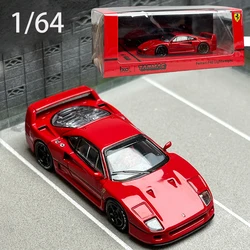 Diecast 1/64 Size Porsche Lightweight F40 Car Model Porsche Alloy Car Model Toys for Boys Collection Display Hobby Original Box