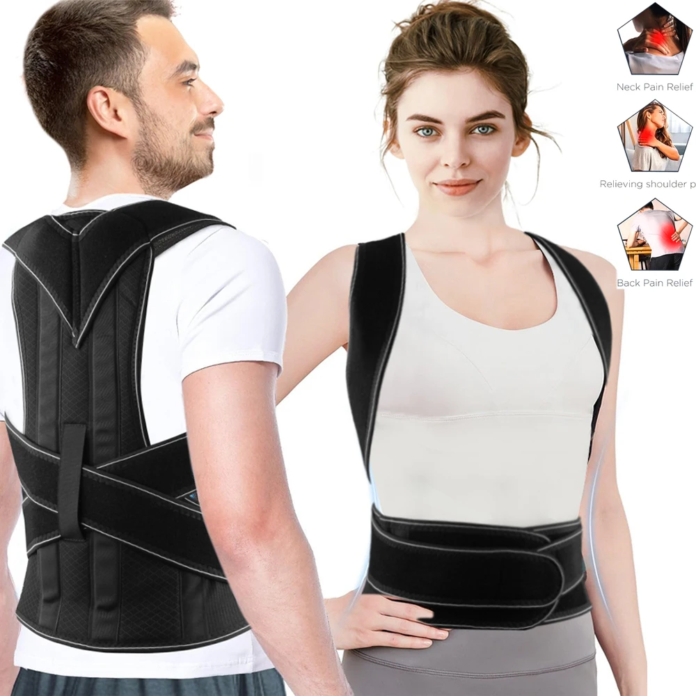 

Fully Adjustable Straightener Upper Spine Support Back Brace Posture Corrector,Lumbar Back Posture Corrector,Hump Corrector