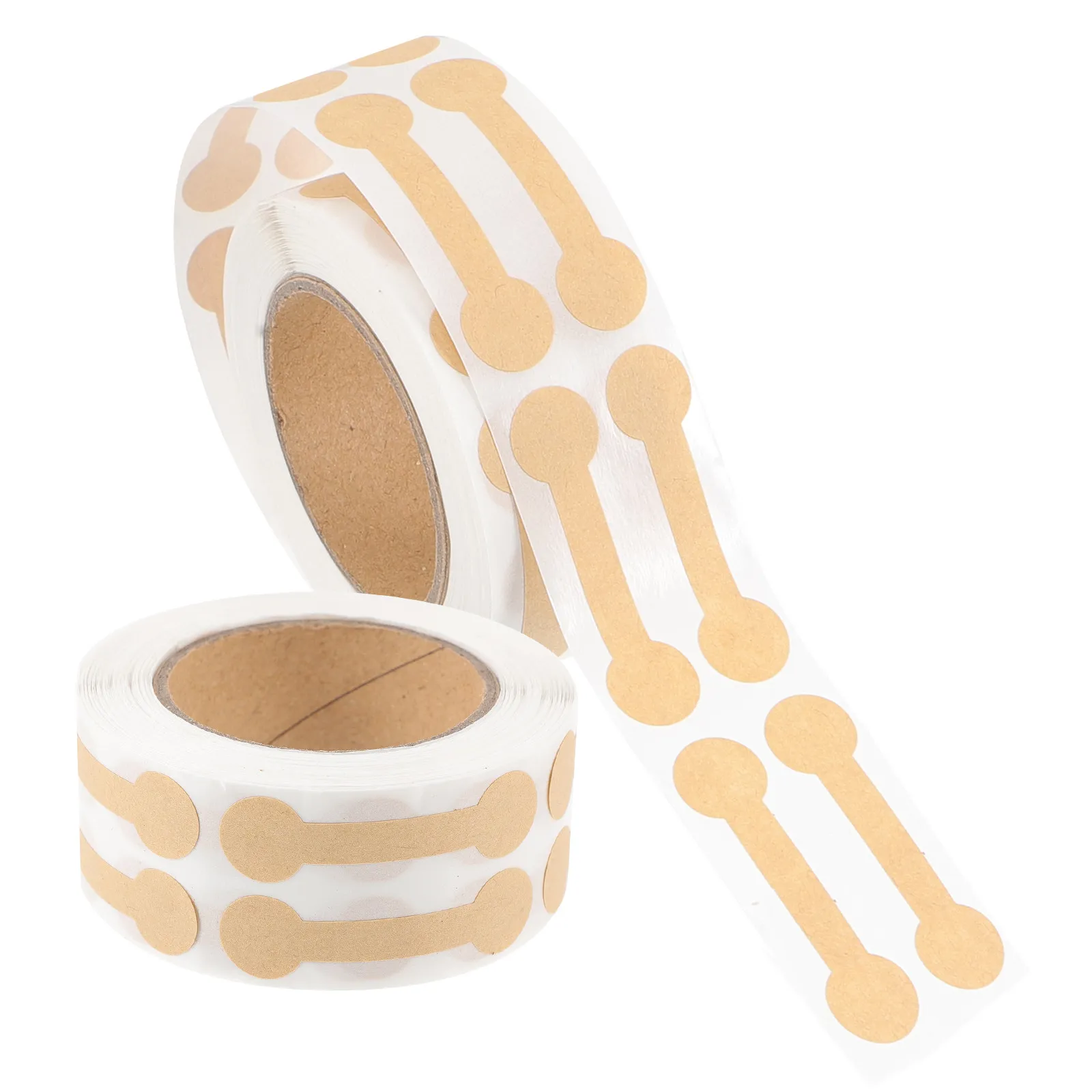 

2 Rolls Seal Stickers Kraft Paper Gift Labels Tamper Proof Packaging Sealing Self Adhesive Stickers for Retail Products