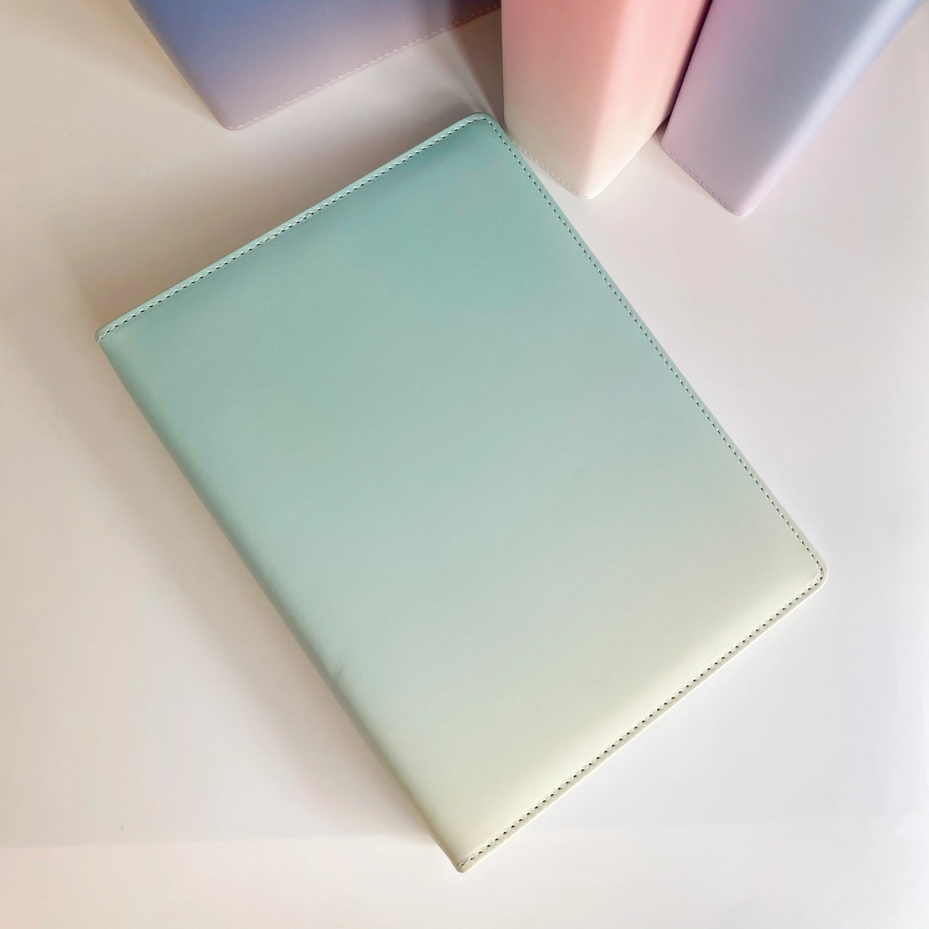 Gradient Colored Binder A5 Photocard Collect Book Cream PU Leather 3inch 4grid Photocards Holder Idol Photo Album Kpop Girl Gift