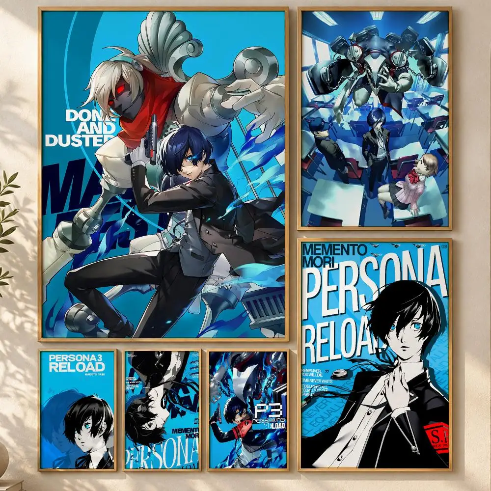 Exclusive Game Persona 3 Reload Poster Art  Self-Adhesive No Glue Dorm Wall  Waterproof Coffee House Art Sticker