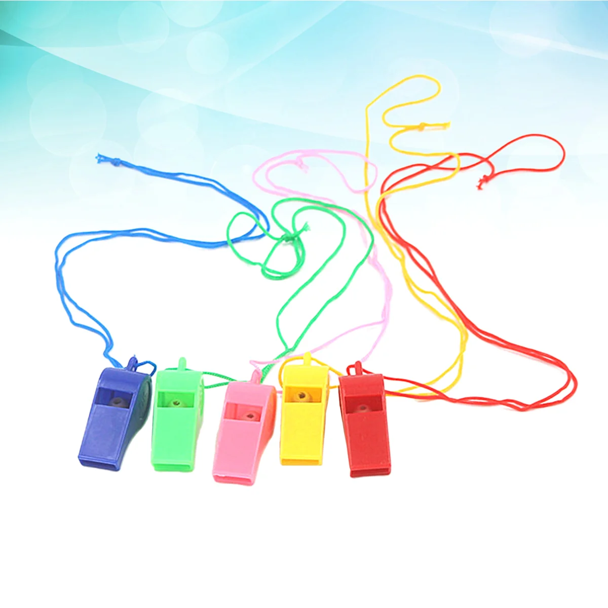 50Pcs Plastic Whistle Referee Training Whistle Kids Children Gift Party Favor Mixed Color whistle necklace