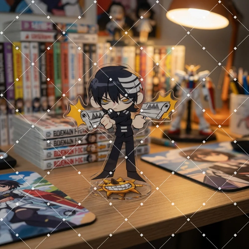 Anime Soul Eater 10CM Acrylic Stand keychain Anime Figure Maka Black Star Decor Desk Collection Display Birthday Gift For Fans