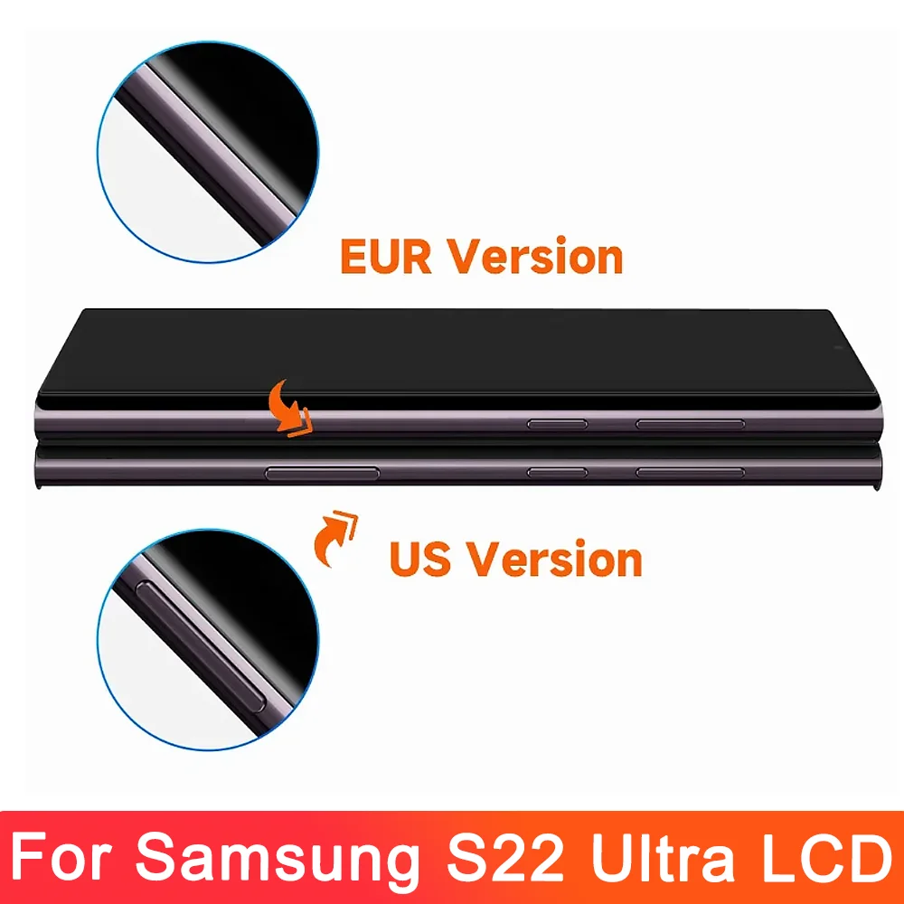 Tested For Samsung S22 Ultra 5G S908 S908B S908U LCD Touch Screen Digitizer For samsung S22 Ultra 5G LCD Display