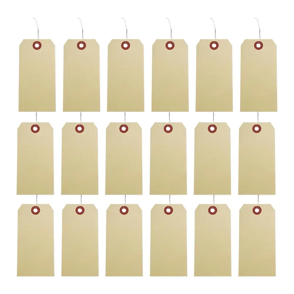

100 Pcs Shipping Label Cable Ties Labels Wire Tags Manila with Eyelets for Packaging Blank Round