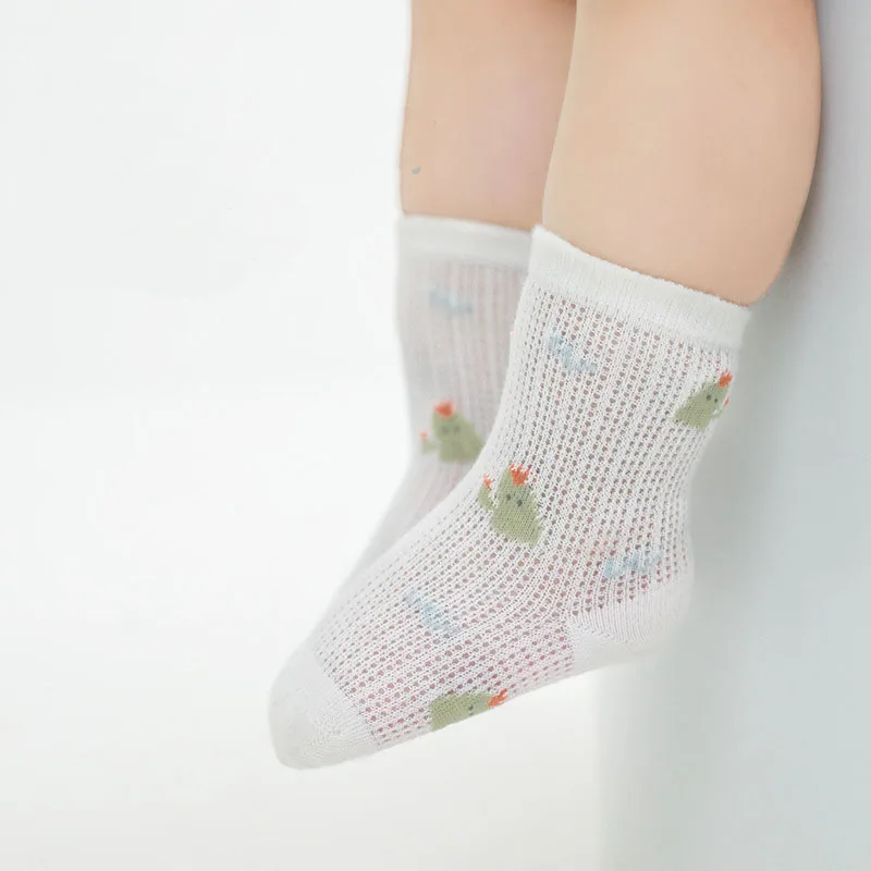 

Summer Children's Socks Mesh Thin Bone Free Neonatal Baby sock Cartoon Baby Mid tube Sock's