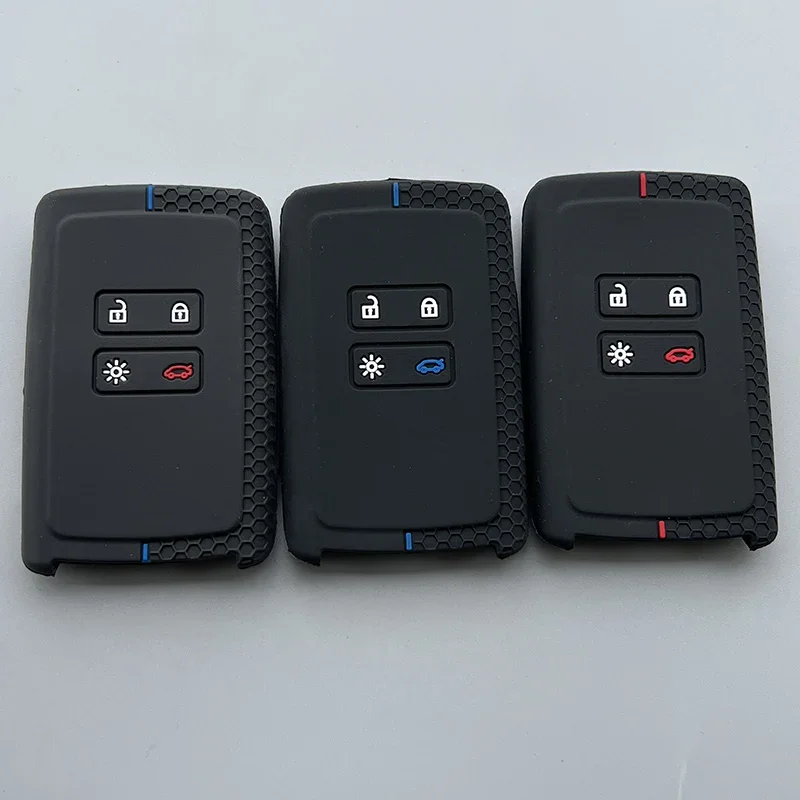 Silikon-Autoschlüsselhülle für Renault Captur Megane Clio Zoe Koleos Talisman Espace Scenic 4 Arkana Dacia Sandero Kartenschlüssel