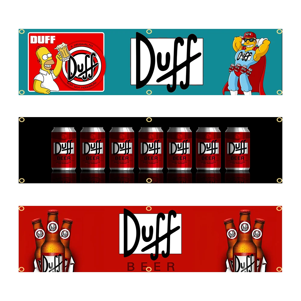 60X240cm Duffs Bier flagge Banner Flag Polyester Printed Garage or Outdoor Decoration Tapestry