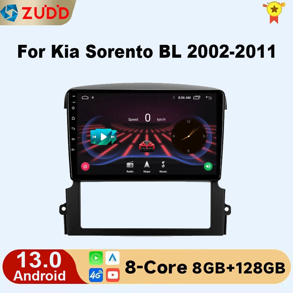 

Android 13 Car Radio Stereo 2 Din For Kia Sorento BL 2002-2011 Multimedia Video Player Auto Audio GPS Carplay DSP 4G NO DVD