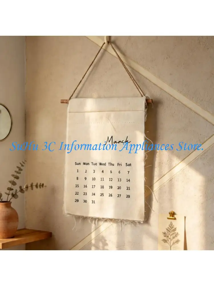  Multifunctional Cotton Linen Calendar Wall Monthly Calendar For Daily Scheduling