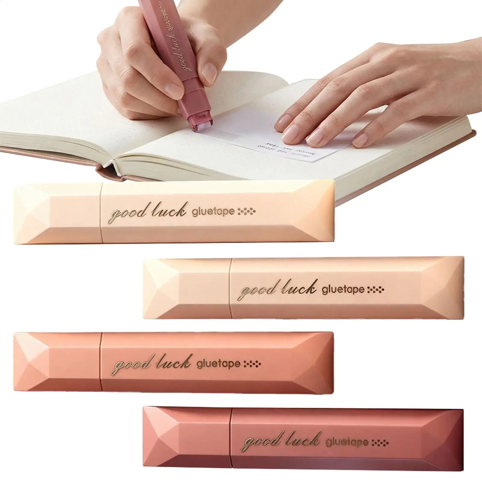 

Glue Tape For Scrapbooking 4-Piece Double Sided Strong Adhesive Double Sided Tape Pen Glue Runner For School Home Crafting