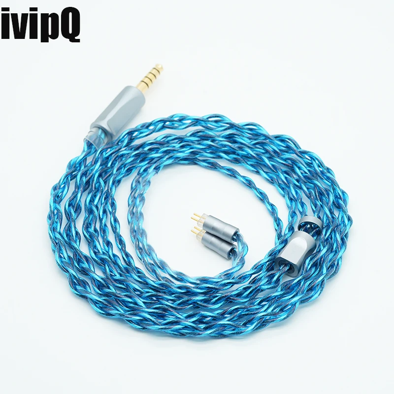 

ivipQ A22 7N OCC посеребренный паладиевый + графеновый кабель для обновления наушников с масляной подзарядкой, совместимый с MMCX, 0,78 2-контактный, QDC