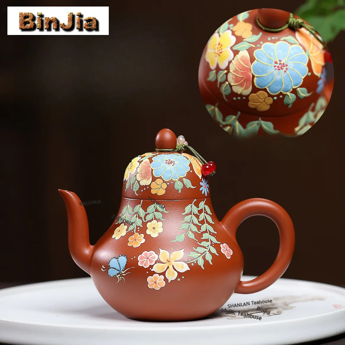 400ml Creative Yixing Purple Clay Teapots Handmade Siting Pot Raw Ore Zhu Mud Kettle Zisha Tea Set Tea Ceremony Ornaments Gift