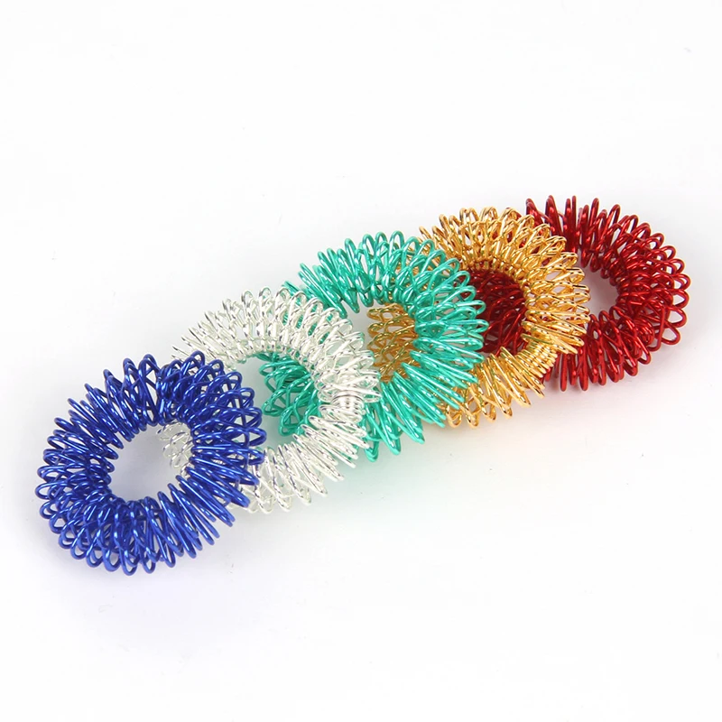 5-15pcs Acupressure Rings Spiky Sensory Finger Rings Set for Teens  Adults Stress Reducer Massager Stress Relief Fidget Toys