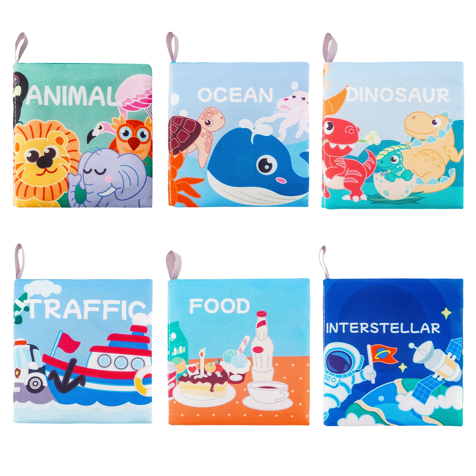 Babybücher, Spielzeug, Babybücher 0–6 Monate, Touch and Feel Cloth Crinkle SoftBooks, Spielzeug für Kleinkinder von 0–3–6–12–18 Monaten