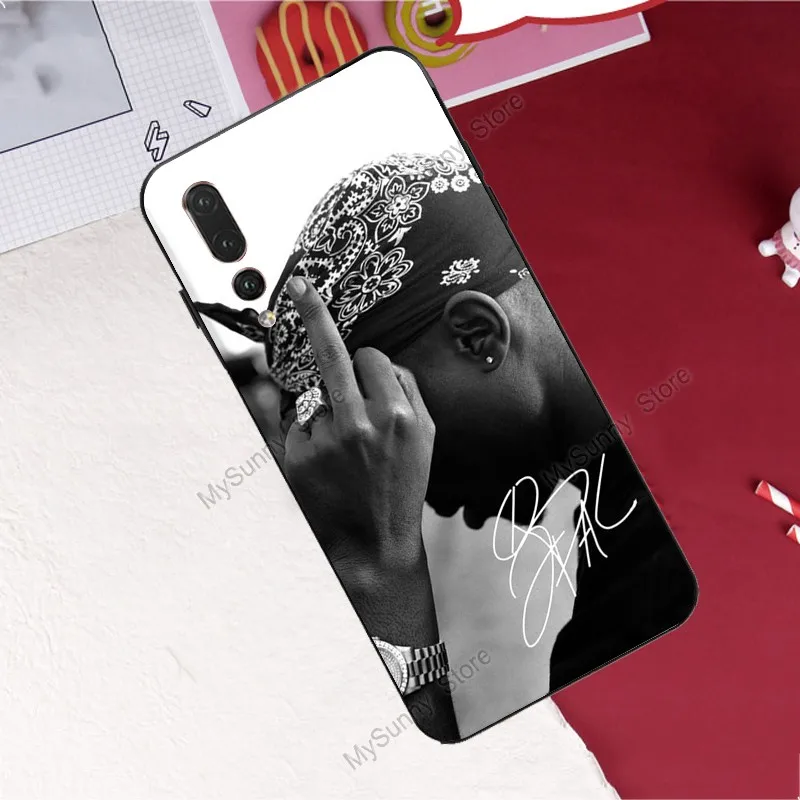 2Pac Tupac Shakur signed Rap Rapper Case For Huawei P30 P20 P40 Lite P Smart 2019 2021 Nova 5T Cover For Honor 50 Pro X7 X8 X9