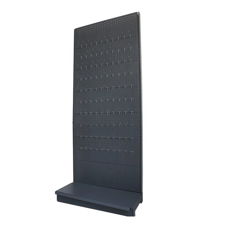 Free Standing Metallic Light Duty Perforated Pegboard Advertising Garden Power Tools Accessories Stand Hand Tools Hanging