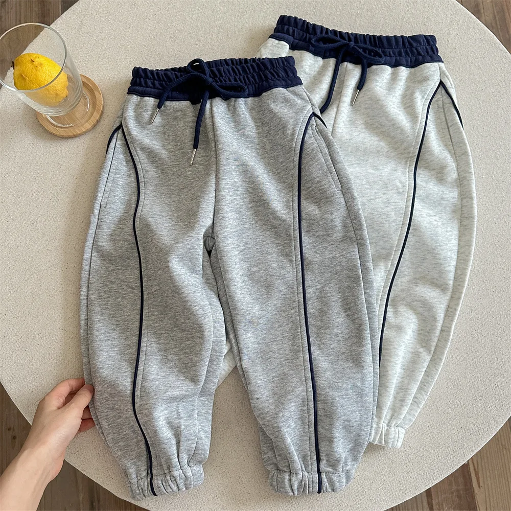 

Children's Sanitary Pants Men's 2025 Autumn Collection New Style Children's Casual Pants Color Blocked Baby Pants