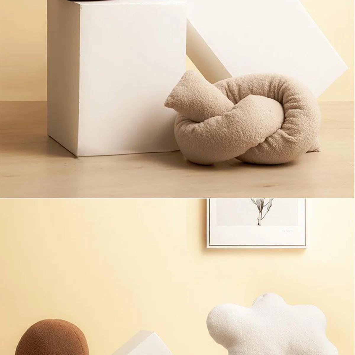 1 Stück Kugelförmiges Plüschkissen, Niedliches Weiches Rückenkissen, Dekoratives Kissen für Zuhause, das Komfort und Stil zum Sofa oder Zimmer verleiht. – Detail 11