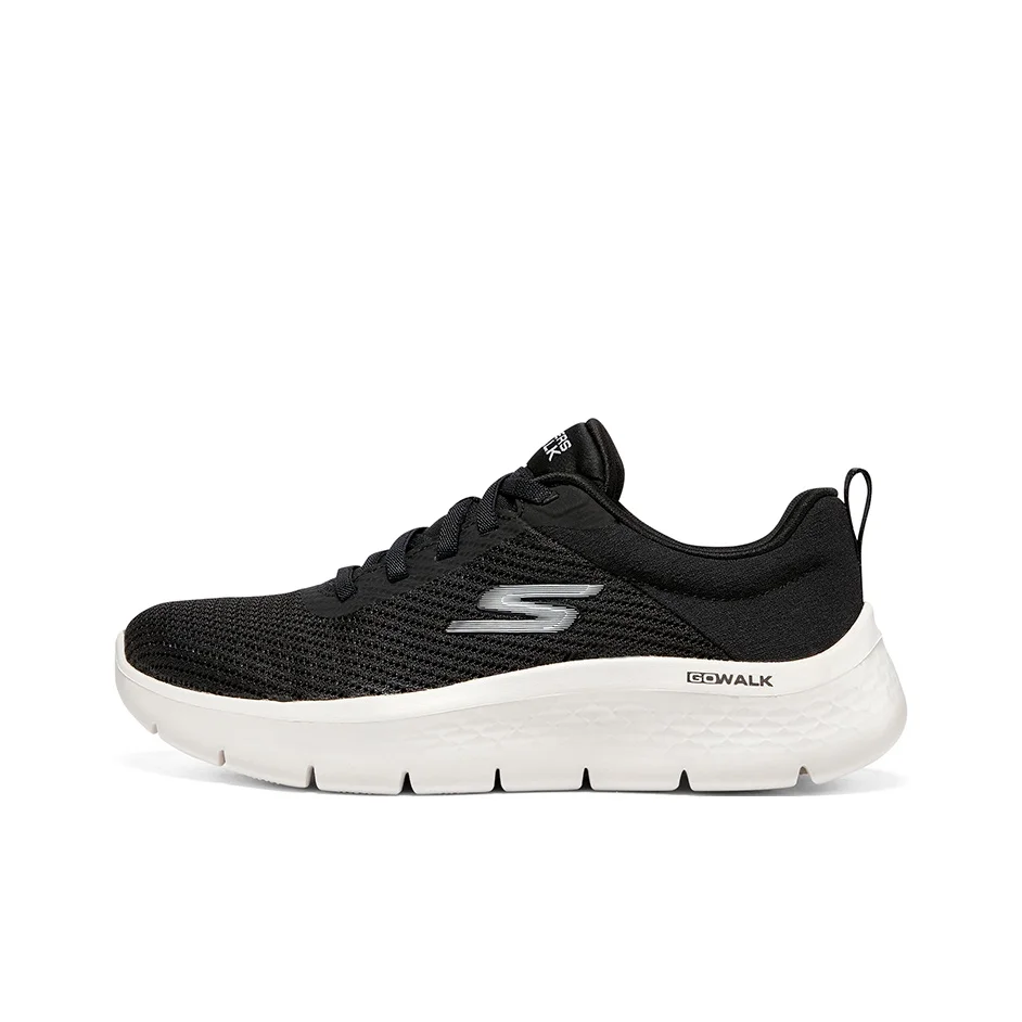 Skechers Go Walk Flex Zapatos para caminar cómodos de caña baja para mujer, color negro 124952-BKW