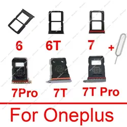 Sim kart tepsi tutucu Oneplus 6 için 6T 7 8 Pro Sim yuvası soket SD kart bellek okuyucu Flex kablo yedek onarım parçaları