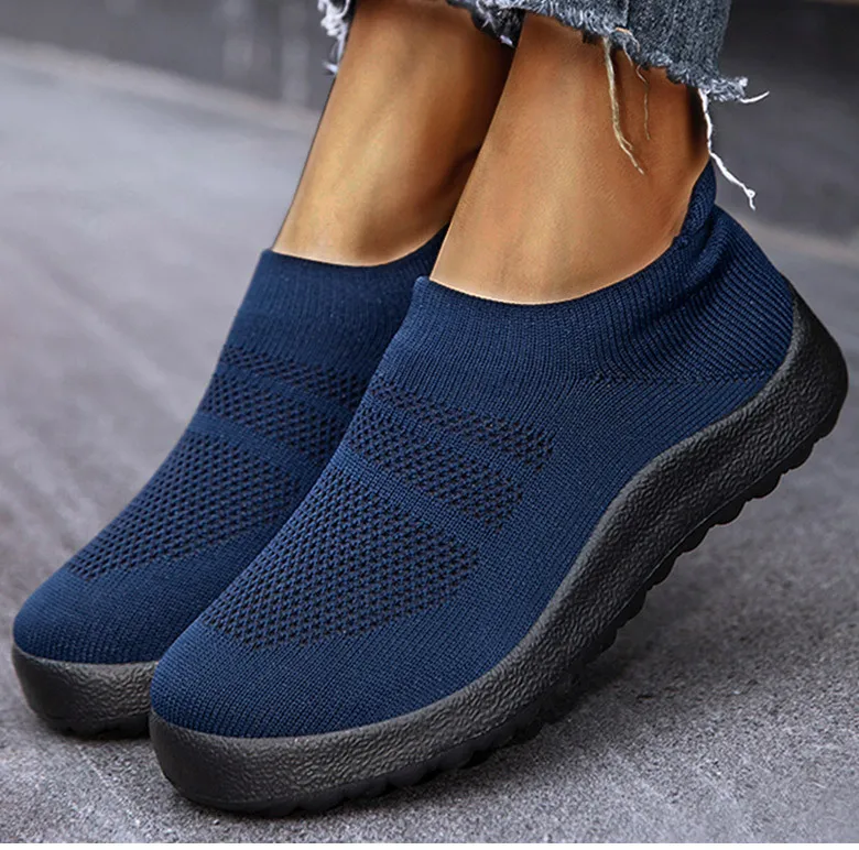 Damen-Sneaker zum Hineinschlüpfen, Damenschuhe, 2023, atmungsaktive Mesh-Turnschuhe für Damen, Sportschuhe, weiße Freizeitschuhe, Zapatillas Mujer – Detail 6