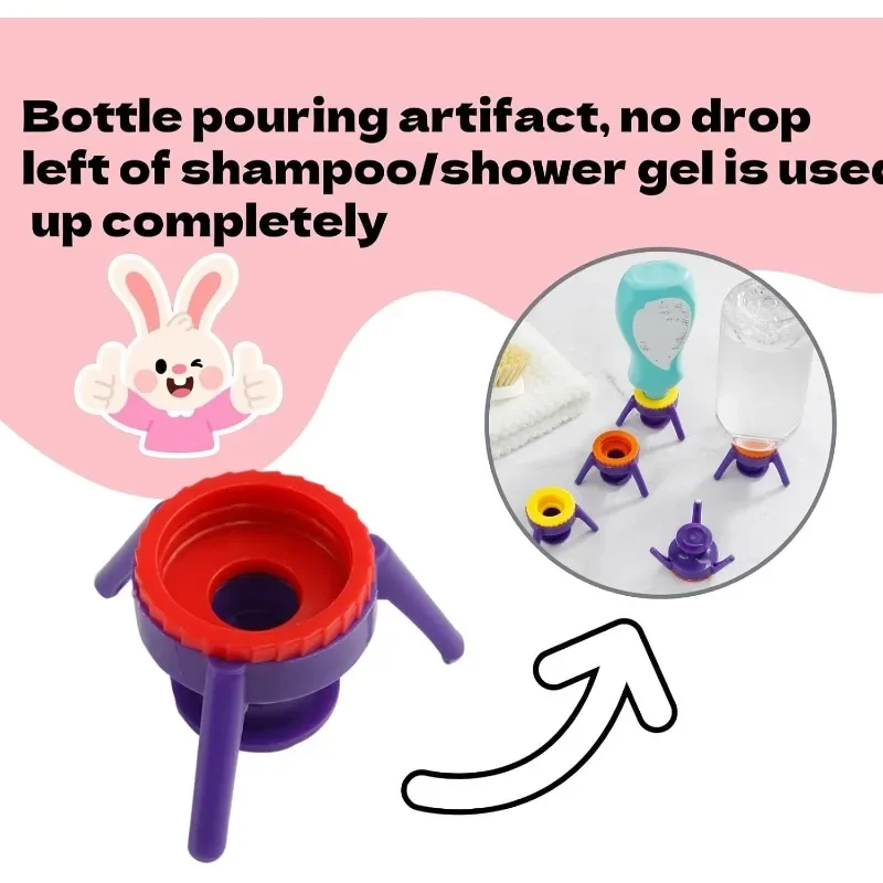 3-teiliges Set zum Entleeren von Flaschen, praktischer Evakuierungskappen-Flaschenspender für Shampoo- und Lotionsbehälter – Detail 7