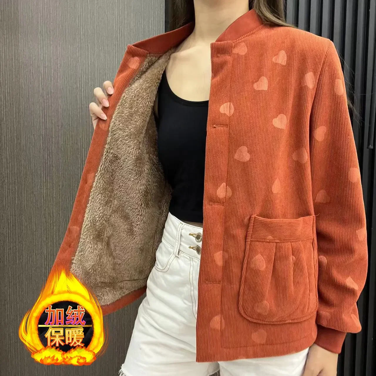 

Осень-зима, легкая хлопковая куртка, женская одежда на подкладке Fce, повседневная одежда для мам, новинка 2025 года