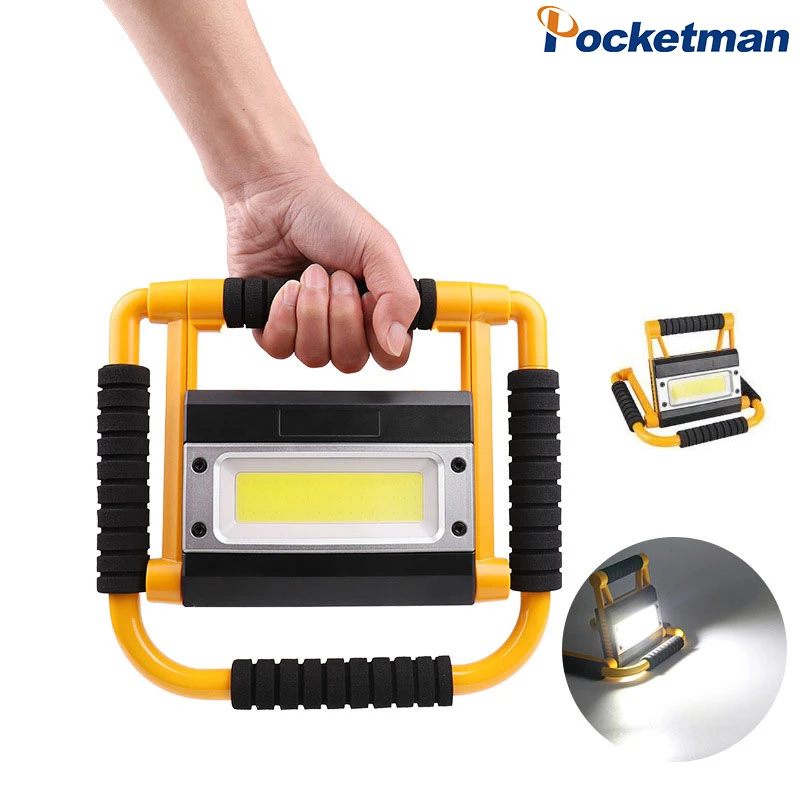 

Strong Light LED Work Light Portable Flood Light COB Work Lamp Folding Waterproof Camping Lamp Outdoor Patrol Lighting Lantern