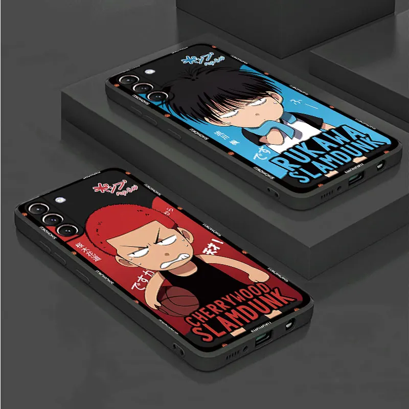 Phone Case For Samsung Galaxy S24 S22 ultra S23 S20 s9 Plus s21 FE S10 4g Note 20 S8 Silicone Cover SLAM DUNK Rukawa Kaede Cutes