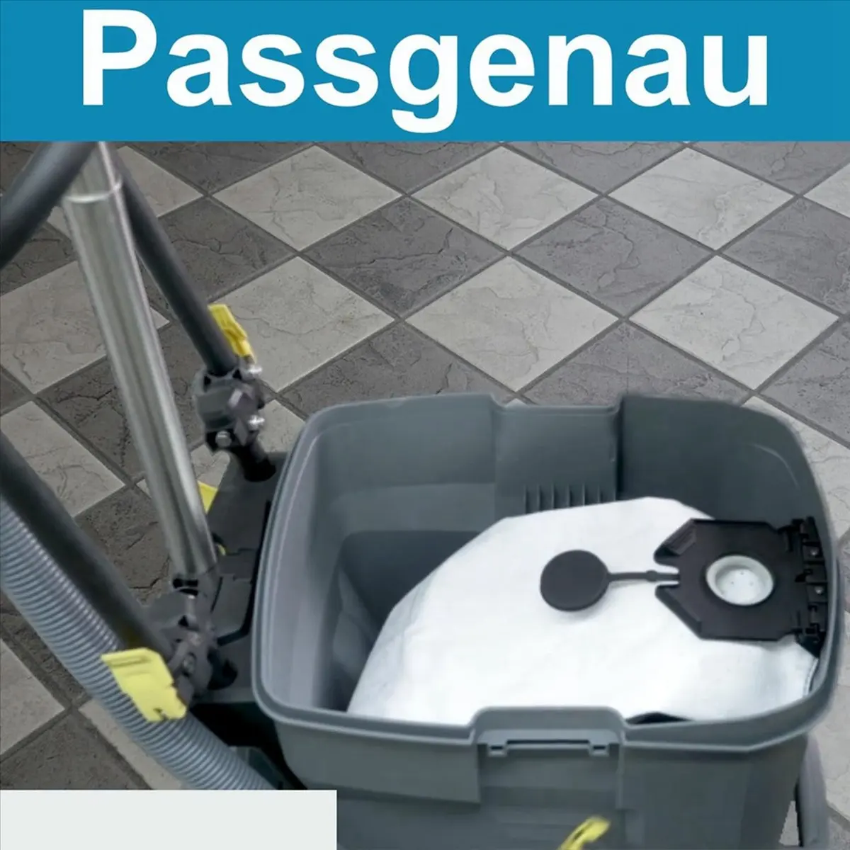 (ABPO) Pacote com 10 Sacos para Aspirador de Pó Compatíveis com Karcher 2.889-154.0, Sacos para Aspirador Karcher (NT30/1) NT 30/1 Ap-Tact, Te, L, M