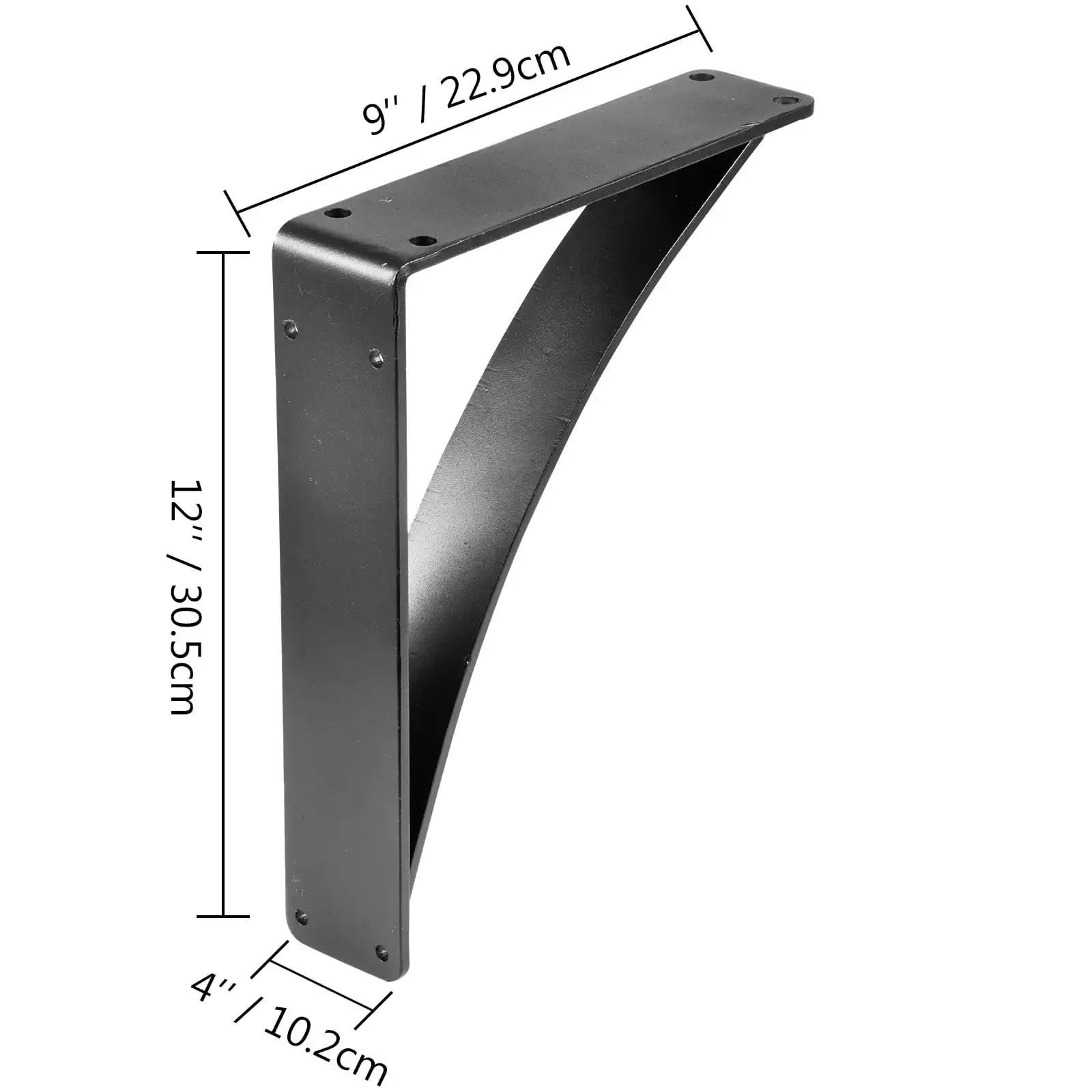 Heavy Duty Shelf Brackets 2 Pack, Floating Shelf Bracket 9x12x4