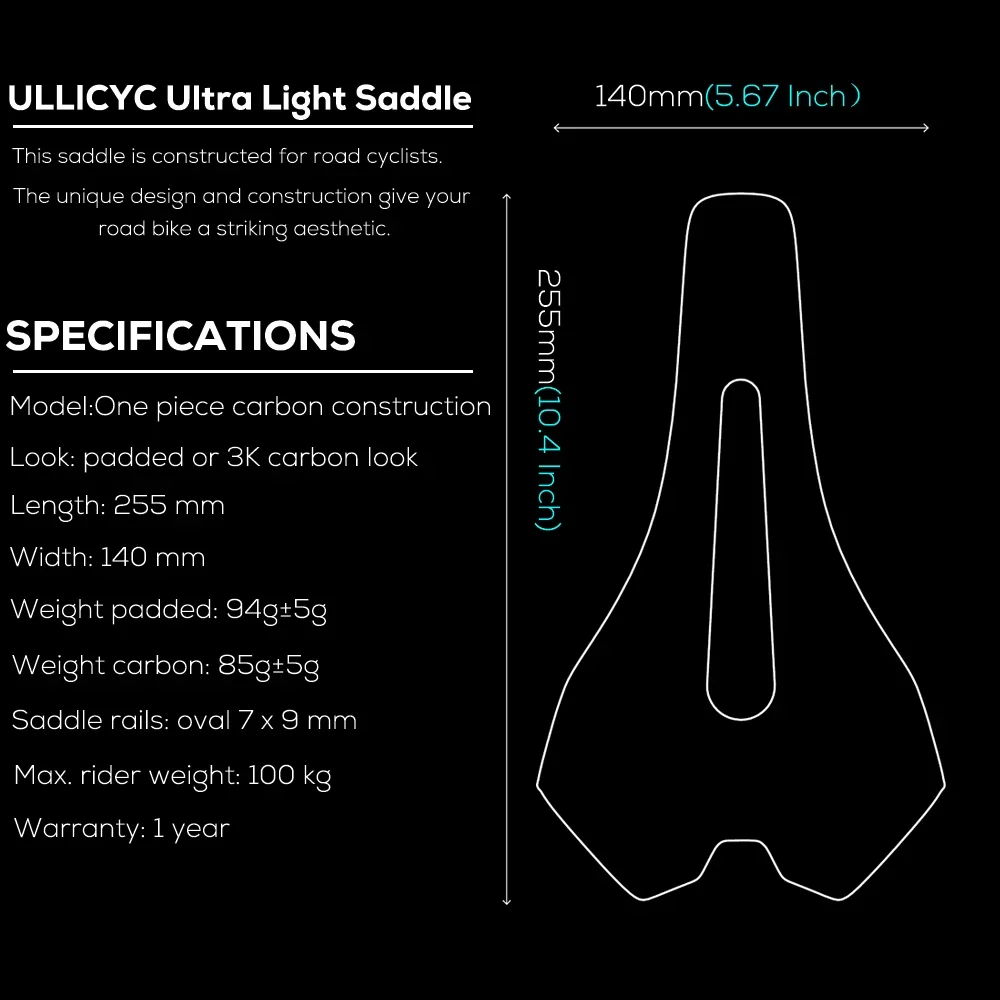 SYNCROS Ultralight Integration Dual-Track 85g Full CARBON Bike Saddle for MTB Gravel Road Bike 7x9  New Design Racing Saddle - Image 4