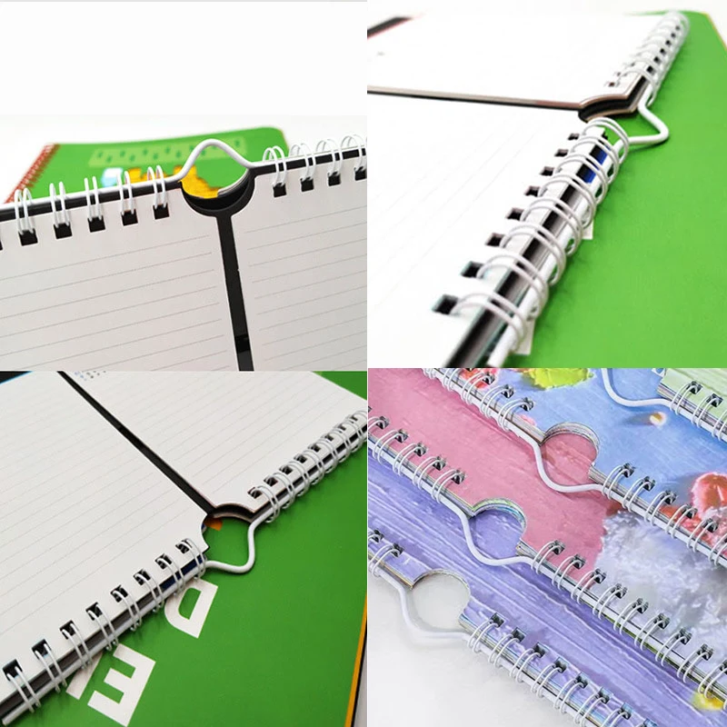 50pcs/Lot Desk Calendar Wire Metal Calendar Hook Loose Leaf Binders Straight Iron Hanging Bar DIY Schedule Calendar Accessories