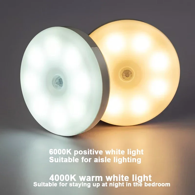 

Human Body Sensing Night Light LED Automatic Lighting USB Charging Wireless Magnetic Night Light