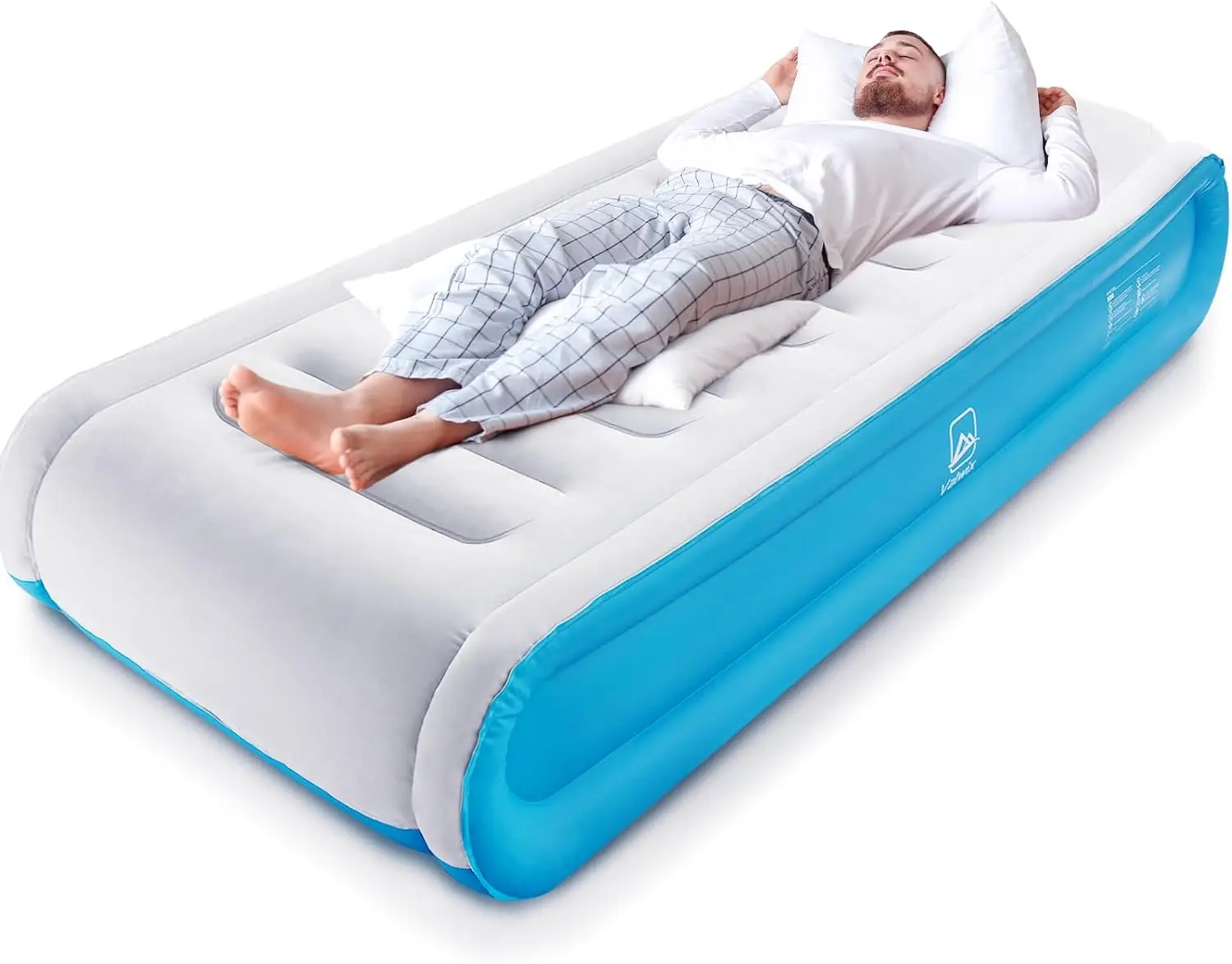 

Twin Air Mattr With Built-In Pump & Pillow, 17'' Height Air Bed W/Supportive Tech, Inflatable Mattr For Home & Travel, 660 Lbs