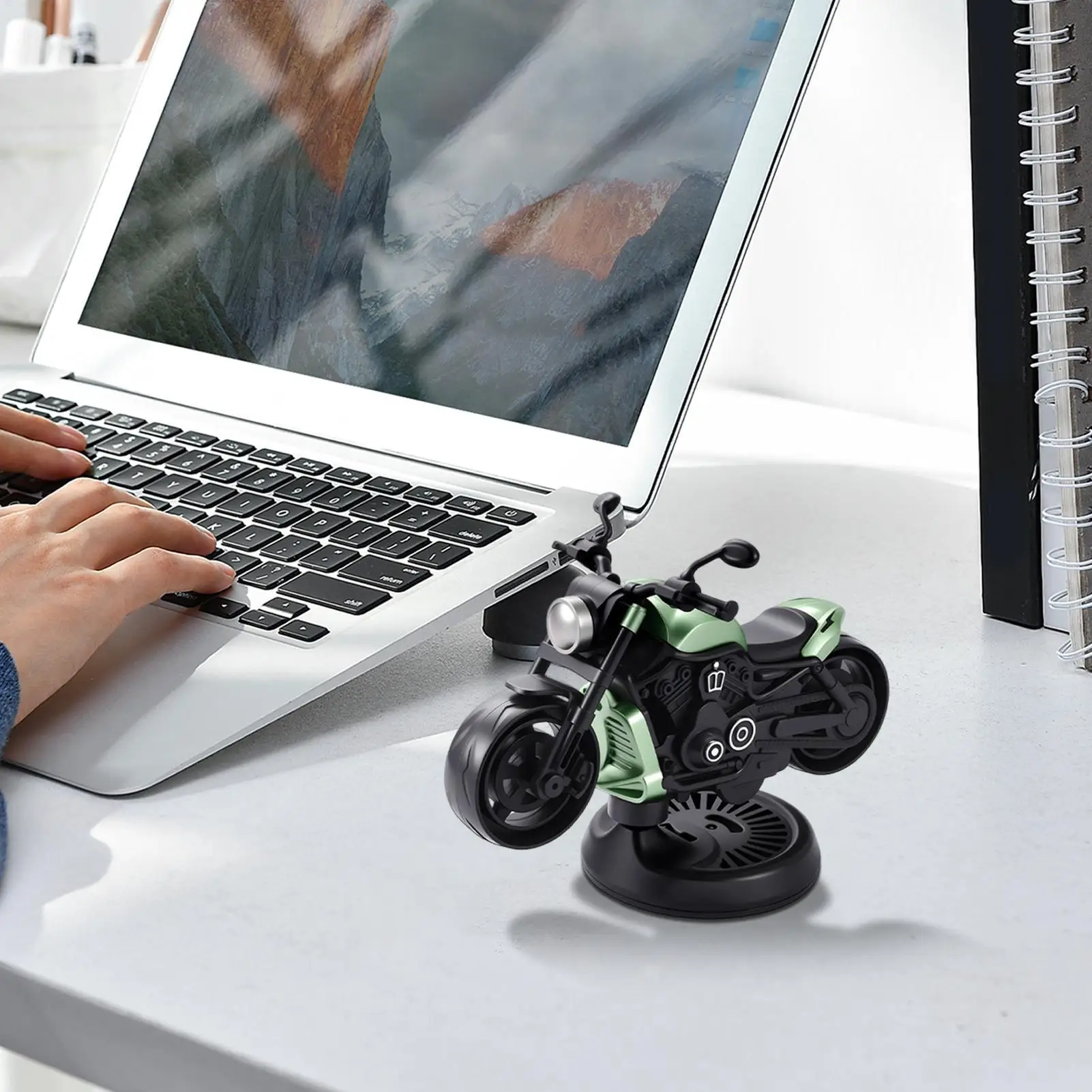 

Air Freshener Car Rotating Scent Diffuser Motorcycle Shape Car Odor Eliminator For Men Women Truck SUV Interior Dashboard