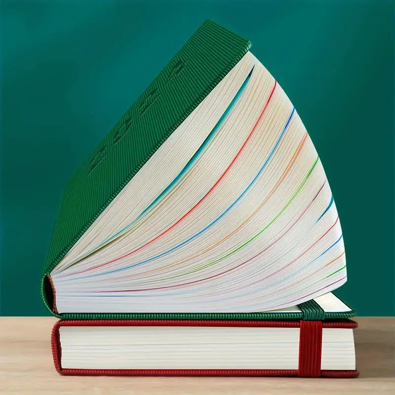 Neuer 2026 Tages- und Monatsplaner mit Farbigen Monatsmarkierungen Hardcover Leder-Tagesplaner 400 Seiten Datiert für Tägliche Terminplanung