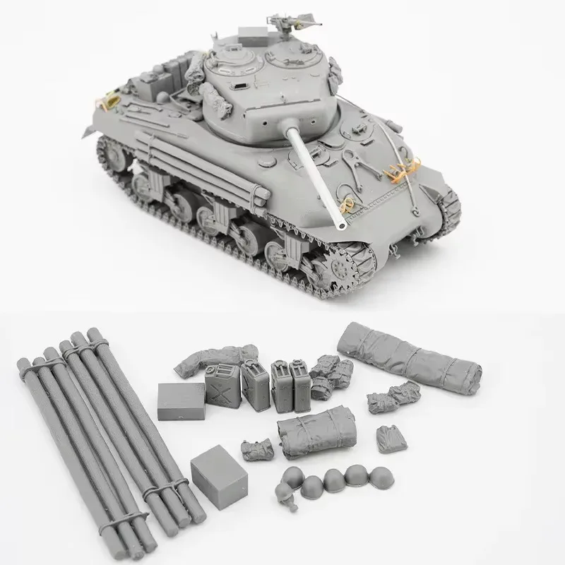 BORDER BT-046 1/35 Scale Sherman M4A1 รถถังกลาง 76 มม.ป้อมปืนประเภทประกอบชุด
