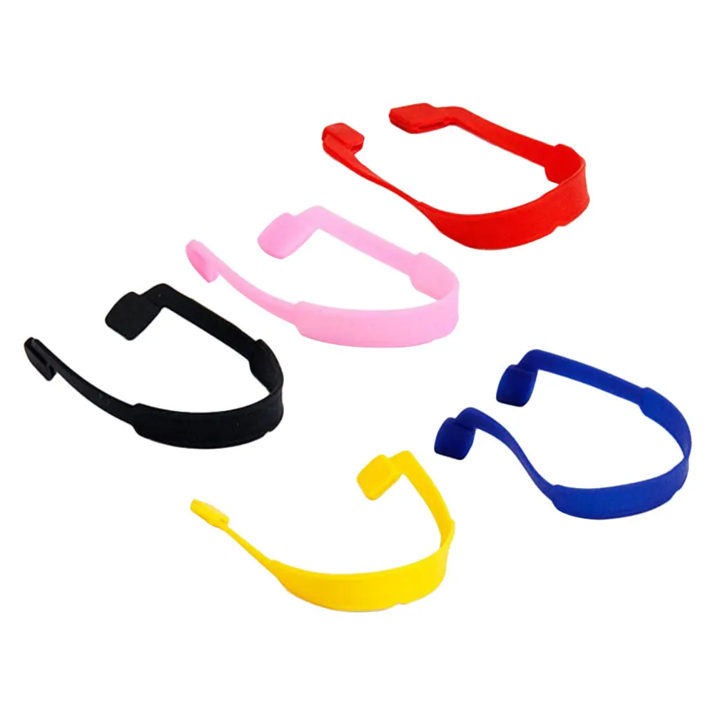 

5pcs Eyeglasses Anti-slip 5Colors Durable Elastic 22cm TotalLength 09cmx02cm HoleSize NonSlip Rope Sports Outdoor