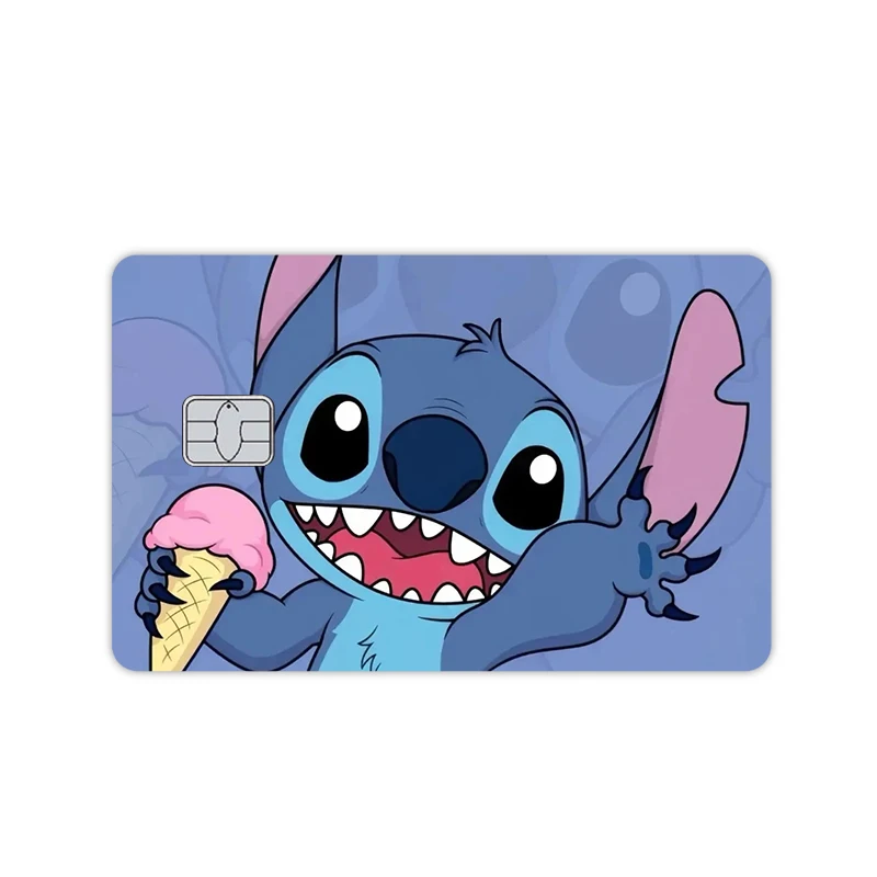 Y2k موضة غرزة بطاقة الائتمان الجلد ملصق أنيمي الكرتون VISA البنك بطاقة حافلة مترو بطاقة مقاوم للماء صغيرة كبيرة لا رقاقة غطاء لاصق #6