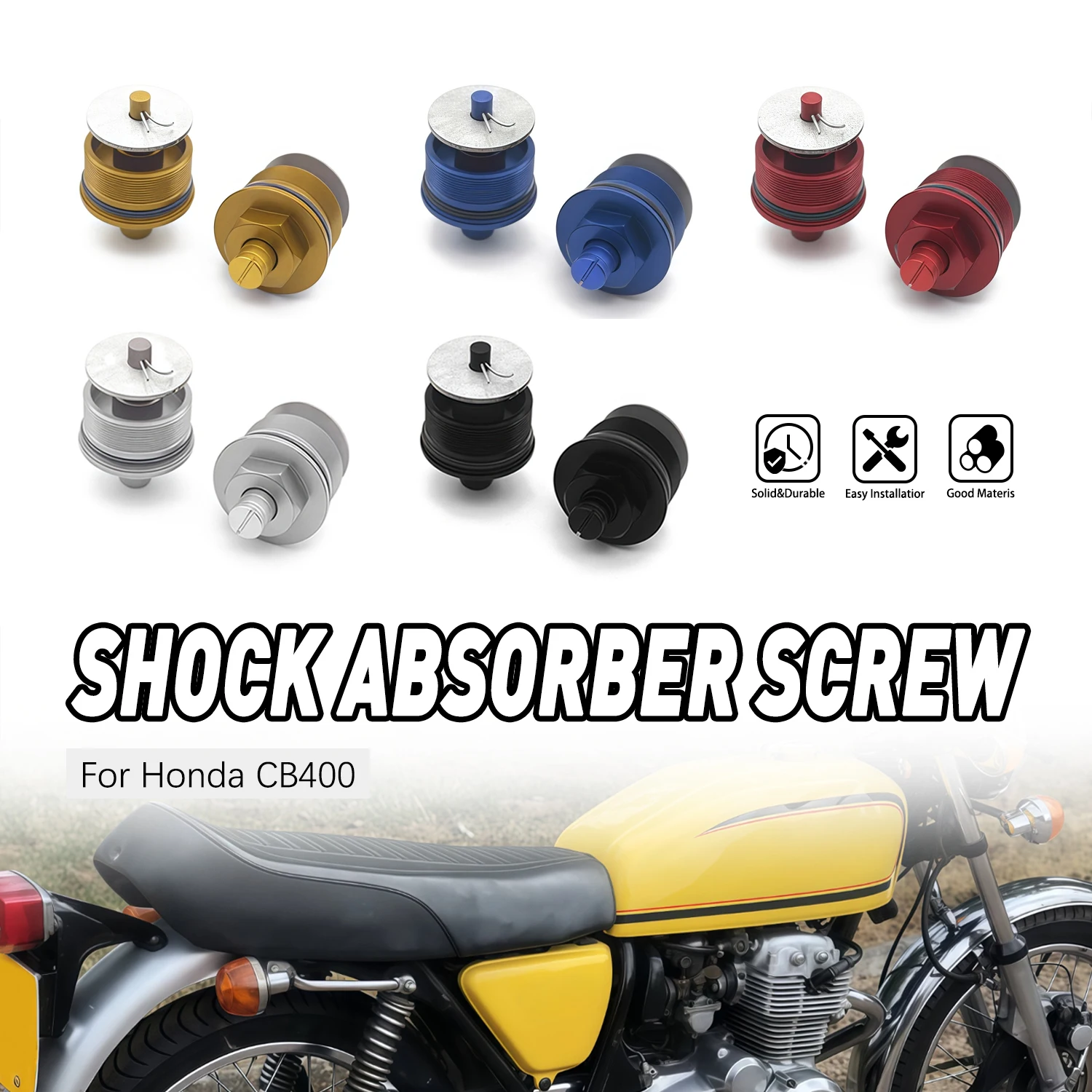 

41MM Front Shock Absorber for Honda CB400 Screw Fork Cover Cap Preload Adjusters Bolts Motorcycle Parts
