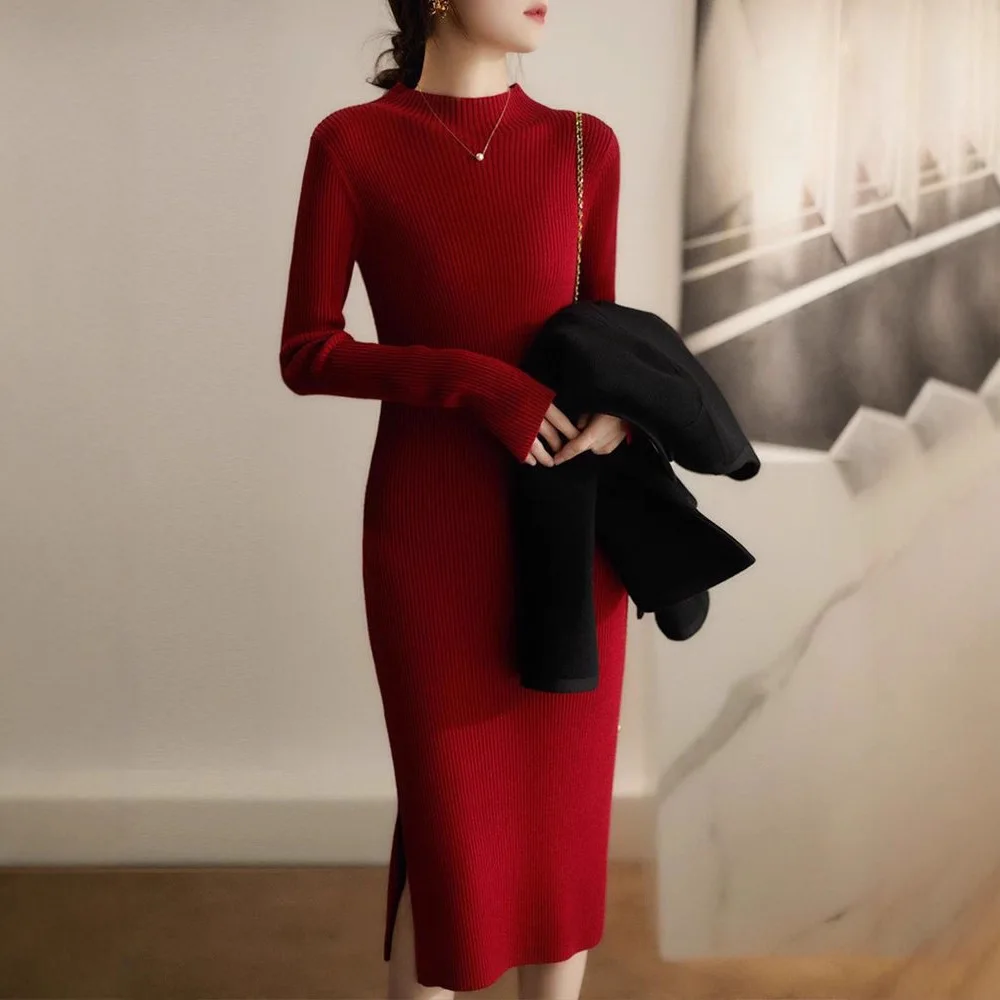 ドレス レディースドレス プロム 2025 秋 サテン パネル パール装飾 ラッフル シルク風 ウエスト エレガント レディース ミニマリスト クラシック アーティスティック